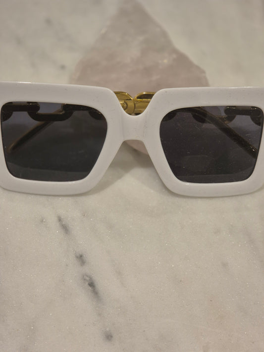 Retro white sunglasses