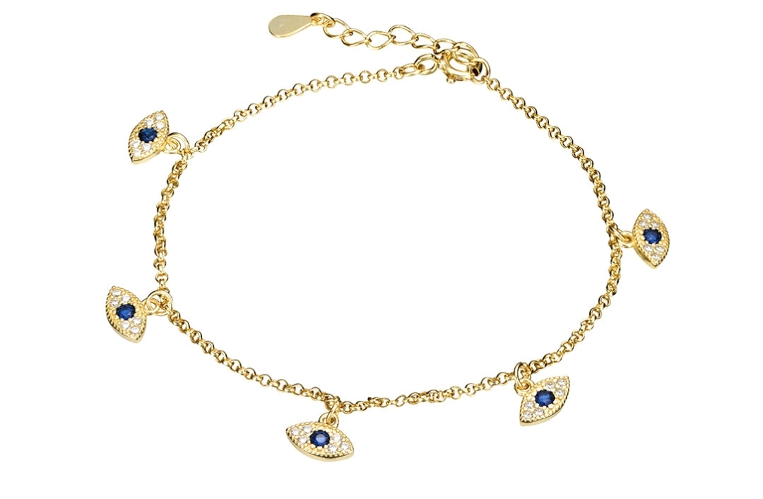 Evil eye bracelet sterling silver 