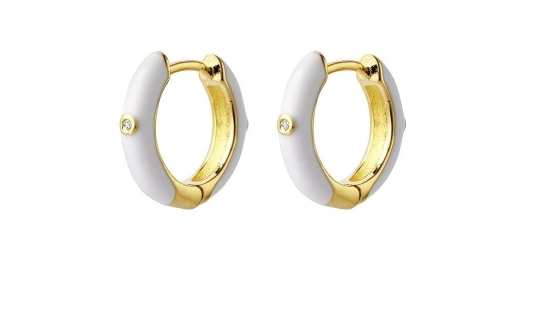 White enamel hoops