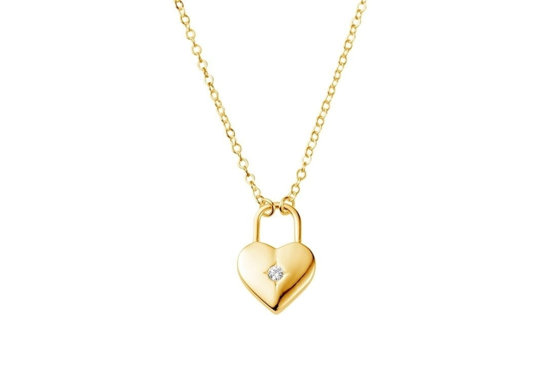 Mini Gold plated padlock necklace 