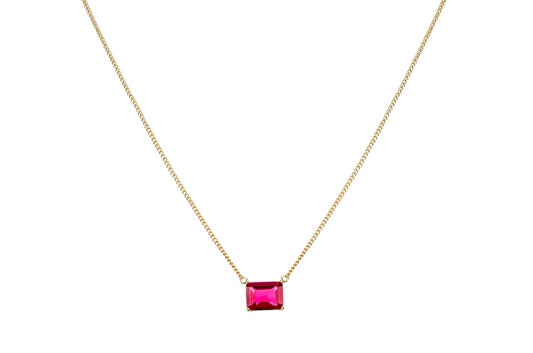 Ruby pink necklace