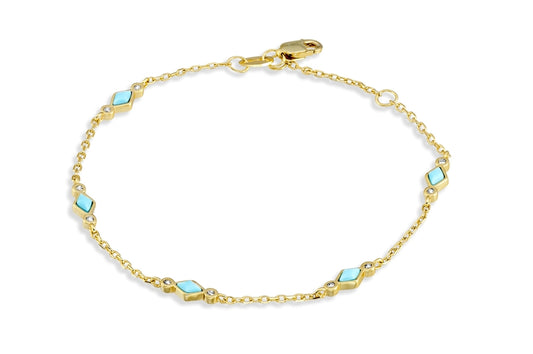 Light blue dainty bracelet